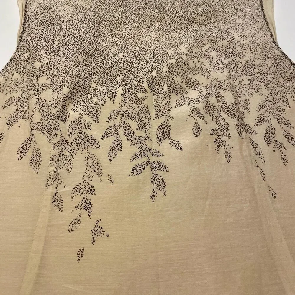 Coldwater Creek Cotton/Silk Blend Sleeveless Top, M boho, hippie, mature summer
